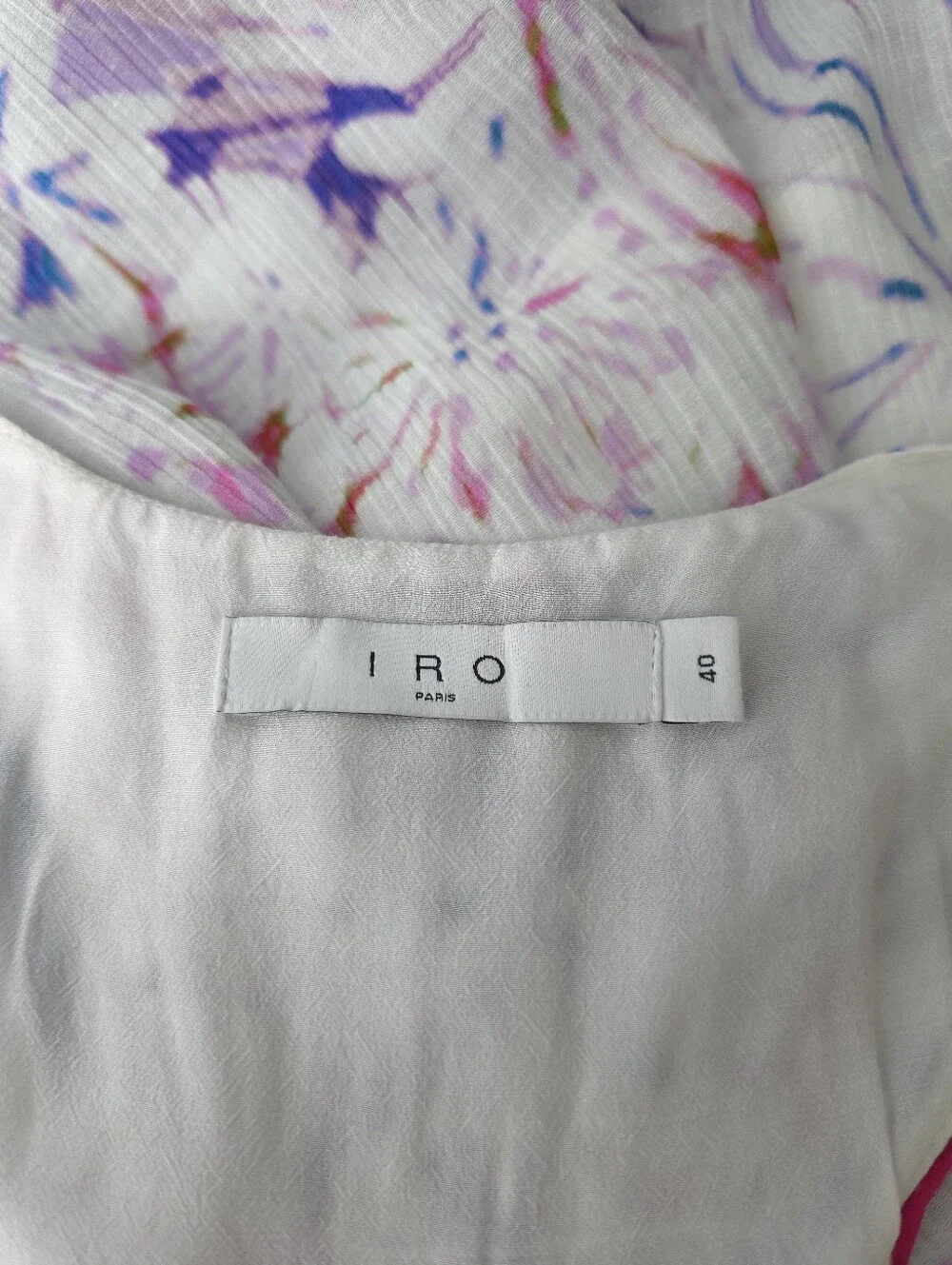 IRO Linen Blend Vneck Watercolor Floral-Print Midi Dress - Picture 7 of 12